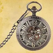 [QRDYL] Pocket Watch,Pocket Watch Retro Clamshell Fashion Student Watch Trend Men and Women Mechanical Watch Photo Pocket Watch