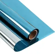 Blue&Silver Mirrored Window Film One way Home tint UV Proof Glass Reflective