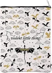 Wing Merchandise Book Sleeve Dragon Rider Gift Basgiath War College Gift Riorson Gift Violent Little Thing Book Cover (VioLittleThingBS)