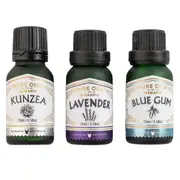 Pure Oils of Tasmania Triple Pure Oil Gift Set Kunzea Blue Gum + Lavender