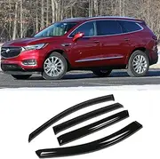 Deebior 94828 Original Side Window Deflector Visor Rain Guard,Outside Mount Tape-on Shatterproof Dark Smoke,4pc Window Shades fit for 2018-2021 Buick Enclave