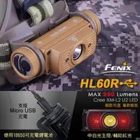 在飛比找蝦皮購物優惠-FENIX HL60R 雙光源可充電頭燈/Micro USB