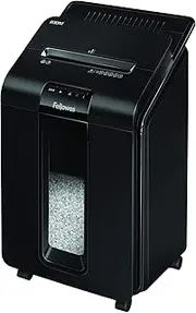 Fellowes Paper Shredder for Home Office Use - 100 Sheet Auto Feed, 10 Sheet Manual Feed Mini Cut Shredder - AutoMax 100M Hybrid Shredder with Sleep Mode Feature & 23L Bin - Advanced Security P4, Black