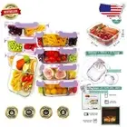 Durable 36oz 3 Compartment Glass Meal Prep Containers - BPA-Free & Leak Proof