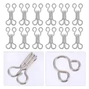 200 Pairs Metal Collar Hook Clothing Clasp Button Overcoat Buckles