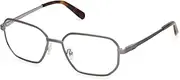 [GUESS] GU50240 009 Shiny Satin Gunmetal 56/17/145 Men's Glasses, 009 Shiny Satin Gunmetal, 56/17/145