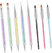 Baluue Professional Nail Art Pens Set Dual Ended & Single Ended Dotting Tools for Nail Design 5 Dual Tips & 3 Single Tips Portable Nail Accessories for Creative Nail Art