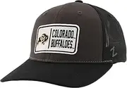 ZHATS Standard NCAA Officially Licensed Snapback Hat Big Rig Patch Charcoal Black Defer