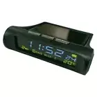 Solar Car Digital Clock Date Week Temperature LCD Backlit Display Alarm Clock