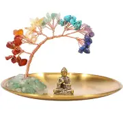 Tree and Buddha Decor Crystal Energy Balance Tree of Life Handmade Buddha Statue
