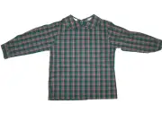 Bailey Boys Boutique Boys Shirt Long Sleeve Holly Plaid Peter Pan Size 18M NWT