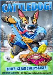 Poster, FREE POST, STATE OF ORIGIN, NRL RUGBY,NSW, QLD MAROONS BLUES