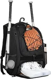 Softball Bag - Boys Baseball Bag with Shoe Compartment Softball Backpack | Large Capacity Youth Baseball Backpack Baseball Bat Bag for Contest, Adults, Bats, Shoes