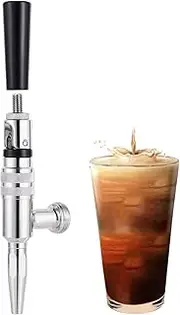Dbgogo Stout Beer Coffee Faucet, All Stainless Steel Nitrogen Draft Beer Tower Cold Brew Nitro Kegerator Draught Keg Tap with Homebrew Standard Beer Faucet Handle