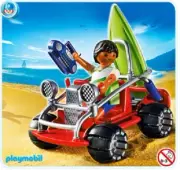 New Playmobil Red Dune Buggy Quad Beach Surfer Bike Play Set #4863