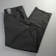 Dockers Easy Khakis Pants Men's 38x32 Gray Straight Fit Flat Front