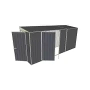 Build-A-Shed 1.2 x 4.5 x 2.0m Skillion Double Hinged Side Doors Shed - Grey