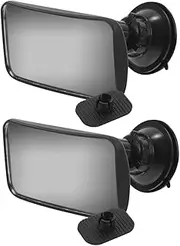 CHICAMPERA 2pcs Shatterproof Backseat Mirror with Suction Cup Adjustable Safety Car Seat Mirror for Rear Facing Boy Girl for All Vehicles