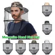Outdoor Mosquito Hat Foldable Hidden Net Mesh Insect Bee Protection Fishing Cap
