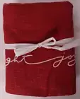 Pottery Barn Holiday Sentiment Organic Cotton Table Throw (Christmas) 50" square
