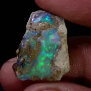 15.40 Ct Natural AAA+ Ethiopian "Play-Of-Color" Ultra Fire Opal Rough Gemstone