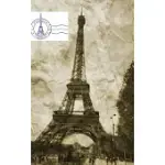EIFFEL TOWER VINTAGE CREAM COLOR BLANK PAGE JOURNAL