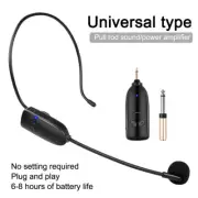 UHF Wireless Headset Microphone System: Mic Headset 165FT/50M Transmission
