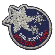 Girl Scouts HOLIDAY FUN 3 inch Fun Patches Badge SCOUT GUIDE Snowflake Christmas