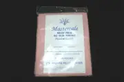 Mastercale Pale Pink Standard Size Never Press No Iron Pillowcases PAIR NEW