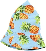 Amosfun Leisure Travel Bucket Hat Double-Sided Pineapple Pattern Sun Protection Fashionable and Comfortable Size 56-58cm