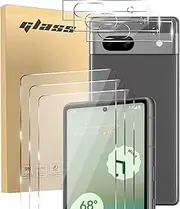 [AVAKOT] [3+3 Pack Glass Screen Protector for Google Pixel 6a with Camera Lens Protector, 6.1 inch 9H Tempered Glass for Google Pixel 6a Glass Screen Protector, Anti-Scratch, Bubble Free