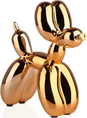 Orange Balloon Dog Decor Mini Statue Shelf Decoration Sculpture Brand New
