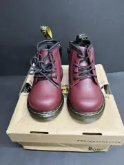 Dr. Doc Martens Air Wair Boots Baby Toddler Size 5 Cherry Red Combat Girls