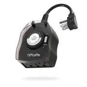 Outdoor Timer Outlet, 24 Hour Mechanical Outdoor Timer for Pool Pump