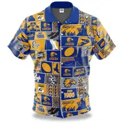 AFL Fanatics Button Up Polo Shirt - West Coast Eagles - Aussie Rules