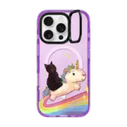 iPhone 16 Pro Impact Ring Stand Case MagSafe Compatible Rainbow Unicorn