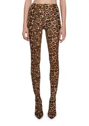 [AZALEA WANG] Bay Bay Leopard Pant Boots