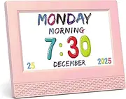 Kids Alarm Clock Colorful, 7 inch LED Display Eye-Caring Digital Alarm Clock for Girls Boys Bedroom Decor, Children's Sleep Trainer Bedside Clock, 17 Alarm Clock Setting Easy to Use Kids Birthday Gift