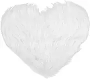 ULTECHNOVO Heart Rug Faux Wool Decorative Floor Mat Plush Anti-Slip Home Decor Bedside Tea Table Carpet