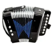 *GREAT GIFT* NEW Top Quality Black Accordion Kids Musical Toy w 7 Buttons 2 Bass