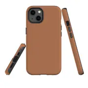 For Apple iPhone 13 Case, Armour Back Cover, Brown
