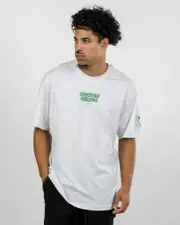 [NBA] NBA Men's Boston Celtics Edger Vintage T-Shirt in Silver Marle Size Medium M Silver Marle