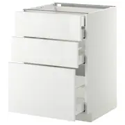 METOD base cb 3 frnts/2 low/1 md/1 hi drw, white Maximera/Ringhult white, 60x60x80 cm