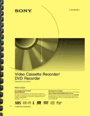 Sony RDR-VX500 DVD & VCR Recorder Owner's User Manual