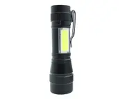 Andowl 95mm Small Tactical Torch Ultra Bright COB Rechargeable Aluminium Q-SD7