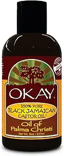 Okay 100 Percent Pure Black Jamaican Castor Oil For Unisex 8 oz Oil