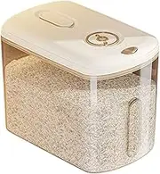 Rice Dispenser - 10kg Capacity Airtight Flour Storage Bin with Measuring Cup,Multipurpose Rice Bin For Food, Pet Food, Flour