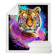 Jungle Animals Art Tiger Spirit Throw Blanket