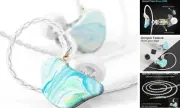 MMCX in Ear Monitor Headphones,Triple Driver IEM in-Ear Earphone Bluish White