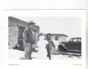 "2 Young Boys Playing in the 1930's Snowfall" *Tucson, AZ (Postcard)-)